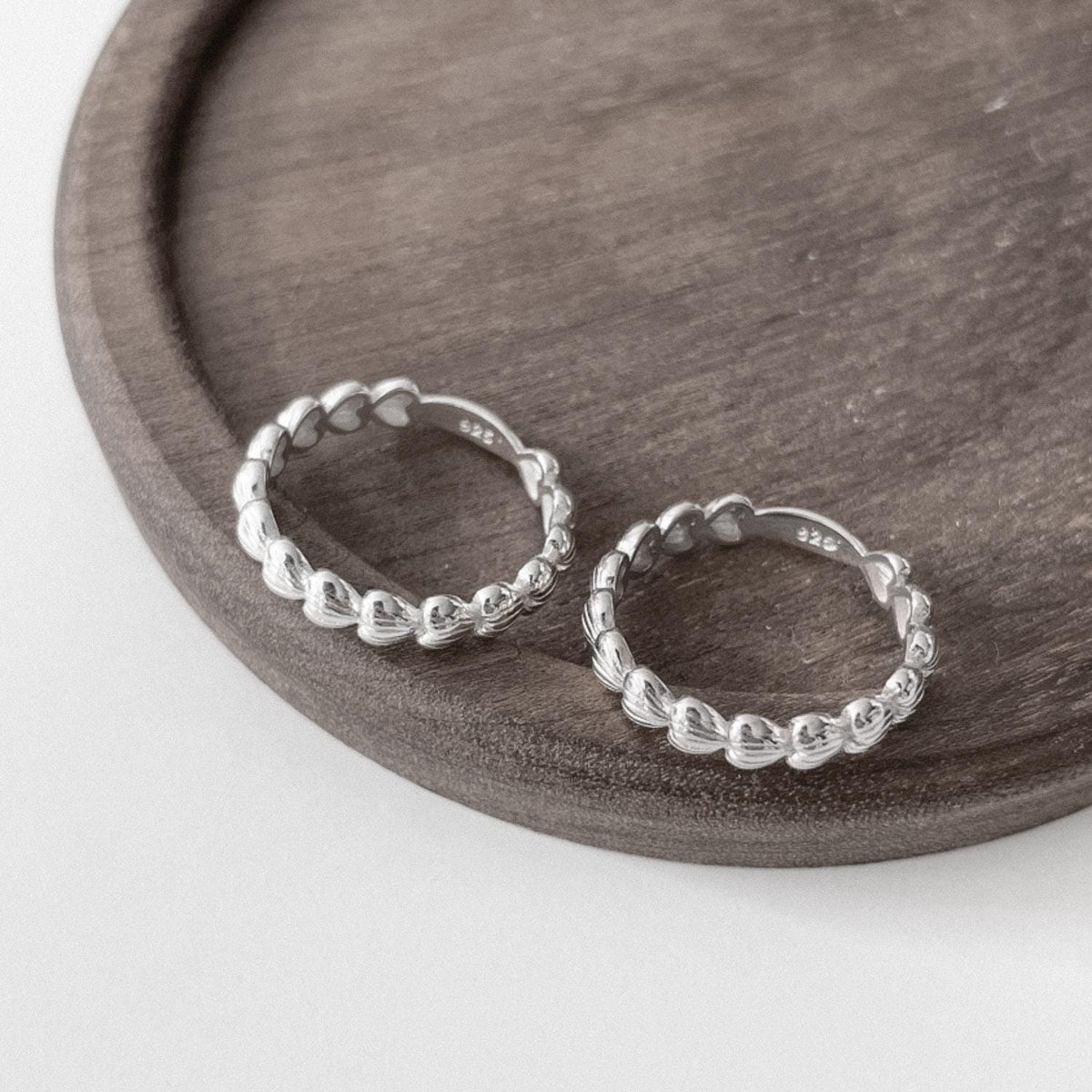 Textured Heart Band Ring
