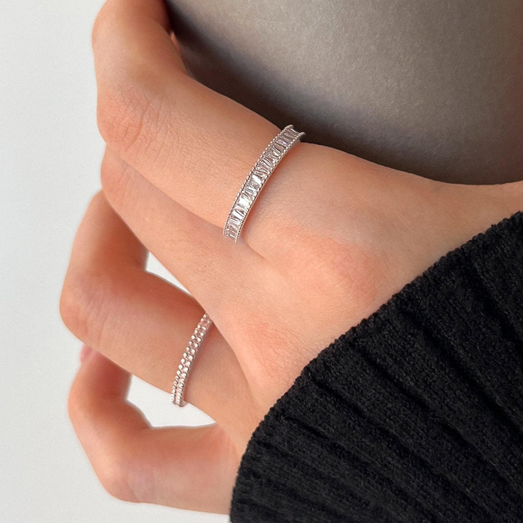 Baguette CZ Eternity Band Ring