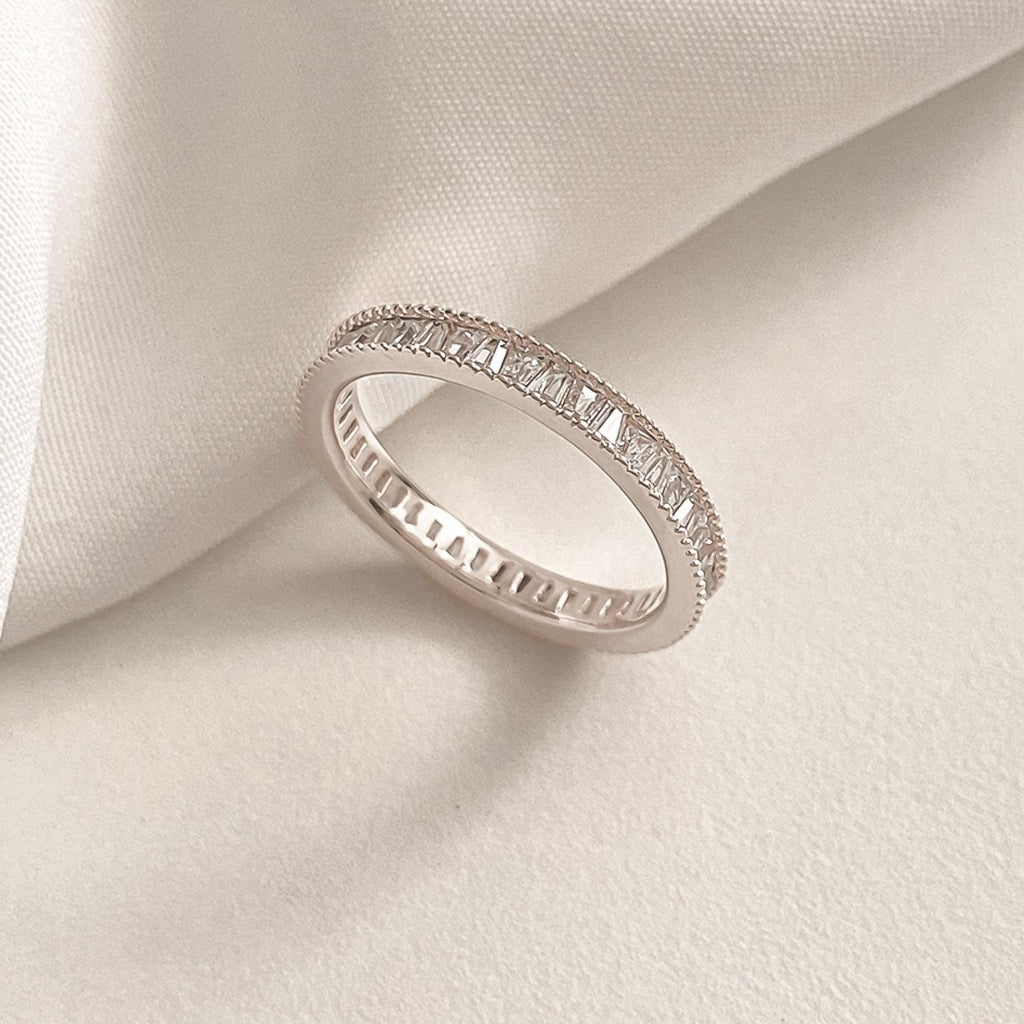 Baguette CZ Eternity Band Ring