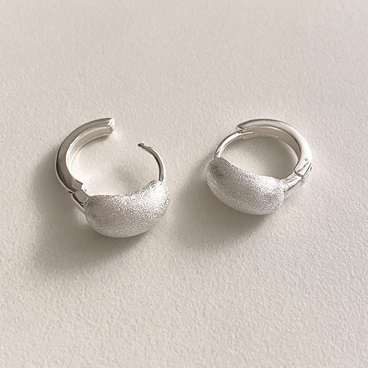 Textured Dome Huggie Earrings
