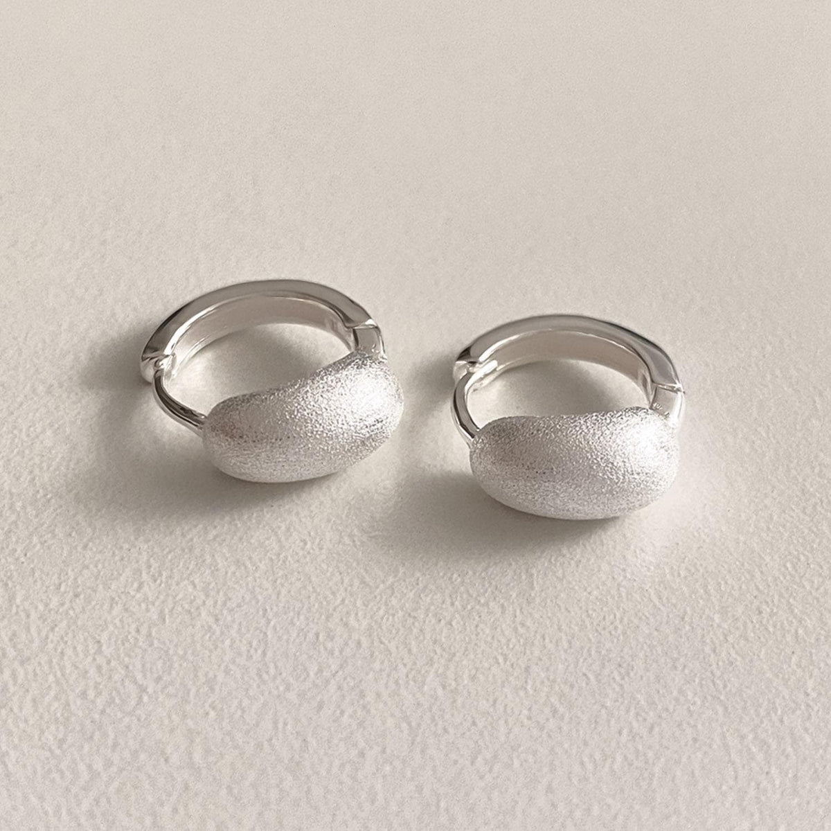 Textured Dome Huggie Earrings