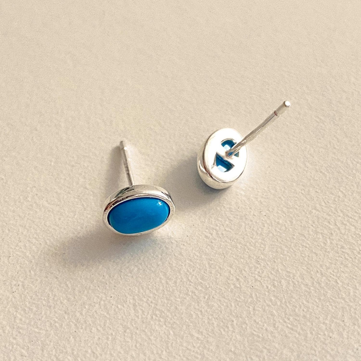 Oval Turquoise Stud Earrings