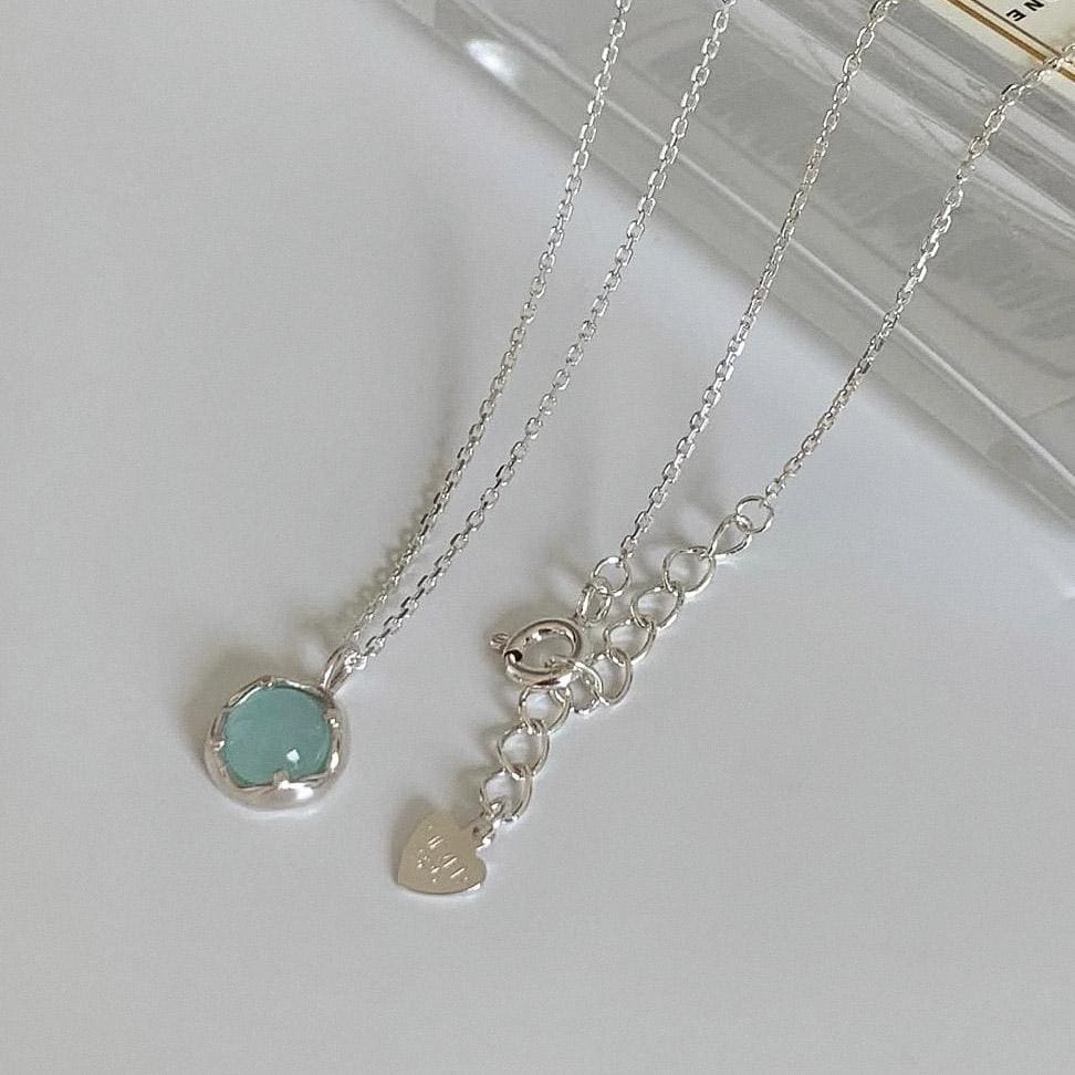 Pastel Gemstone Pendant Necklace