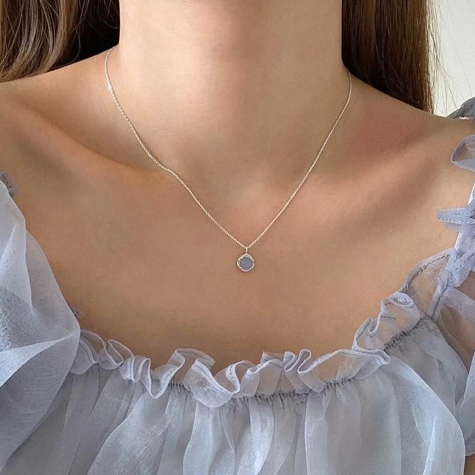 Pastel Gemstone Pendant Necklace