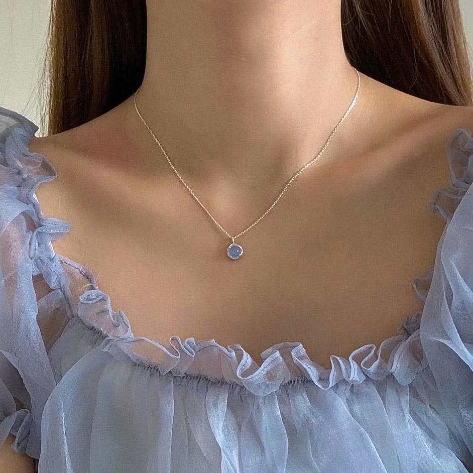 Pastel Gemstone Pendant Necklace