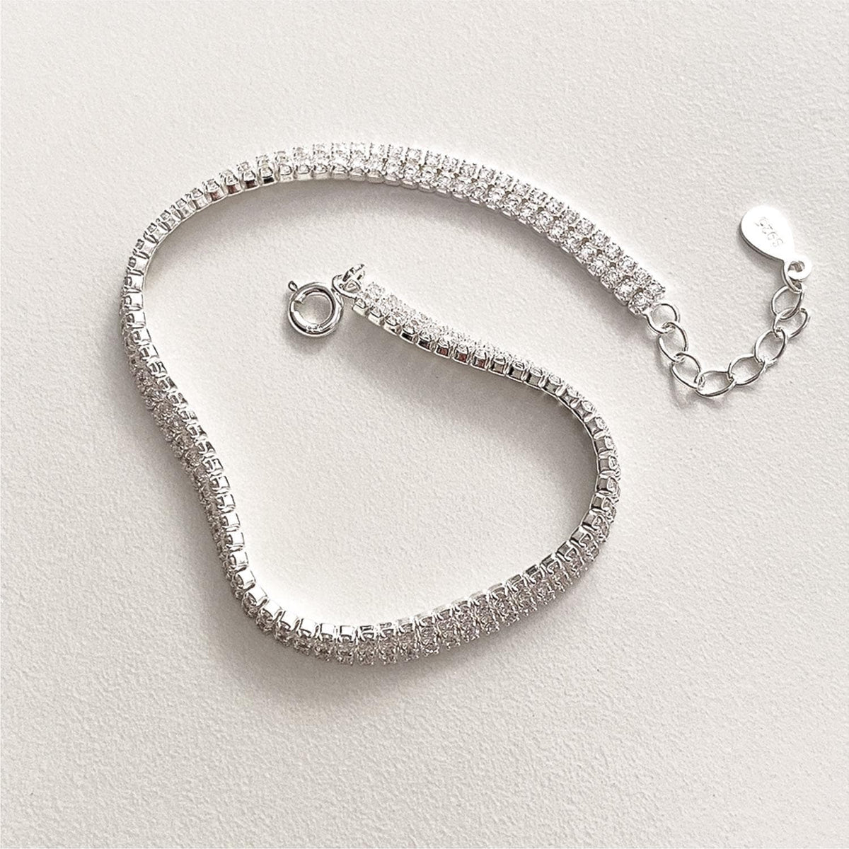 Double Row CZ Tennis Bracelet