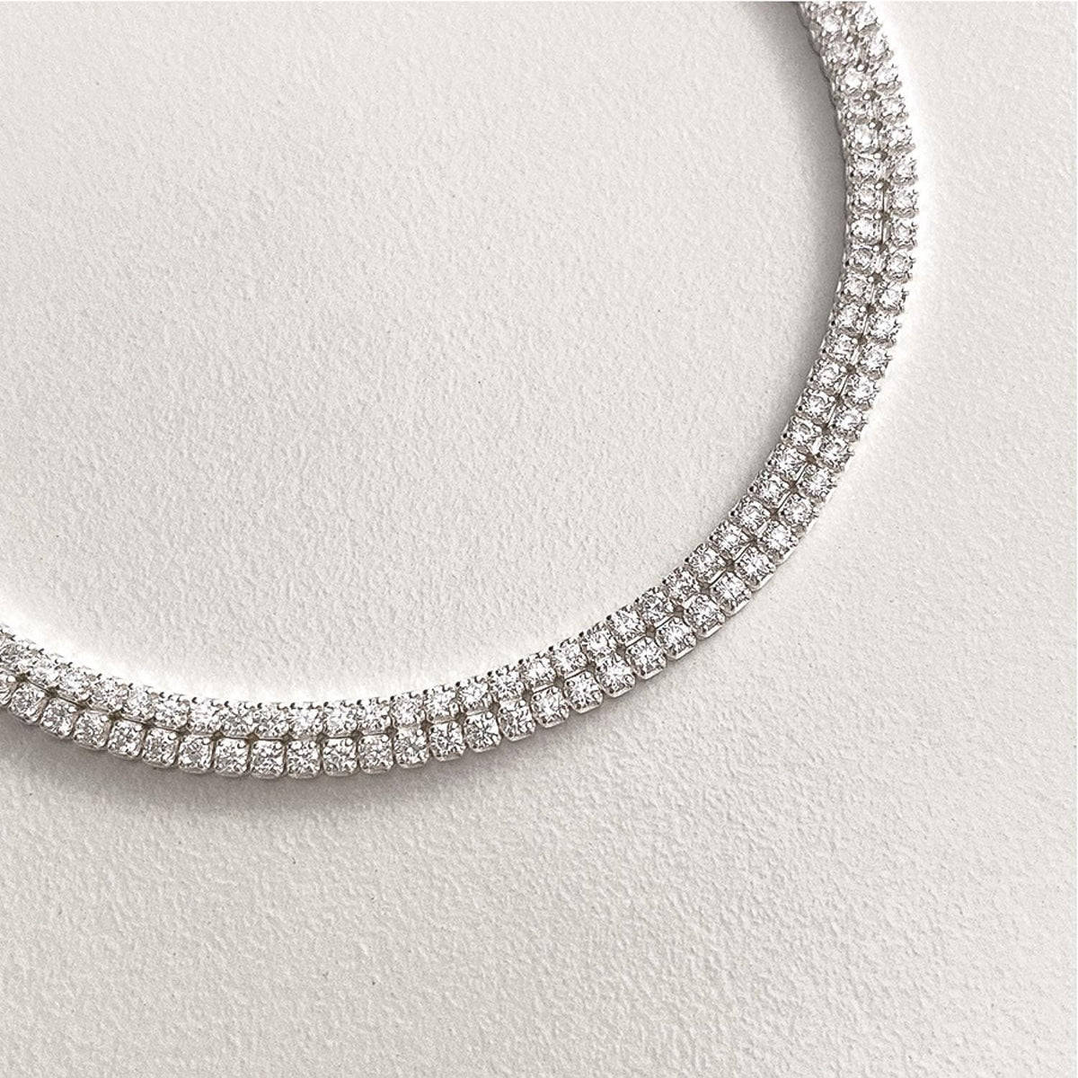 Double Row CZ Tennis Bracelet