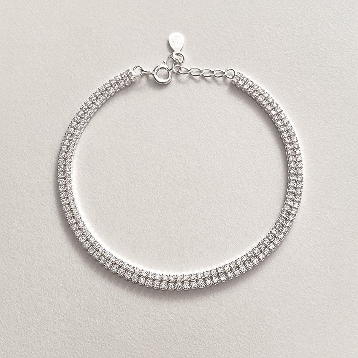 Double Row CZ Tennis Bracelet