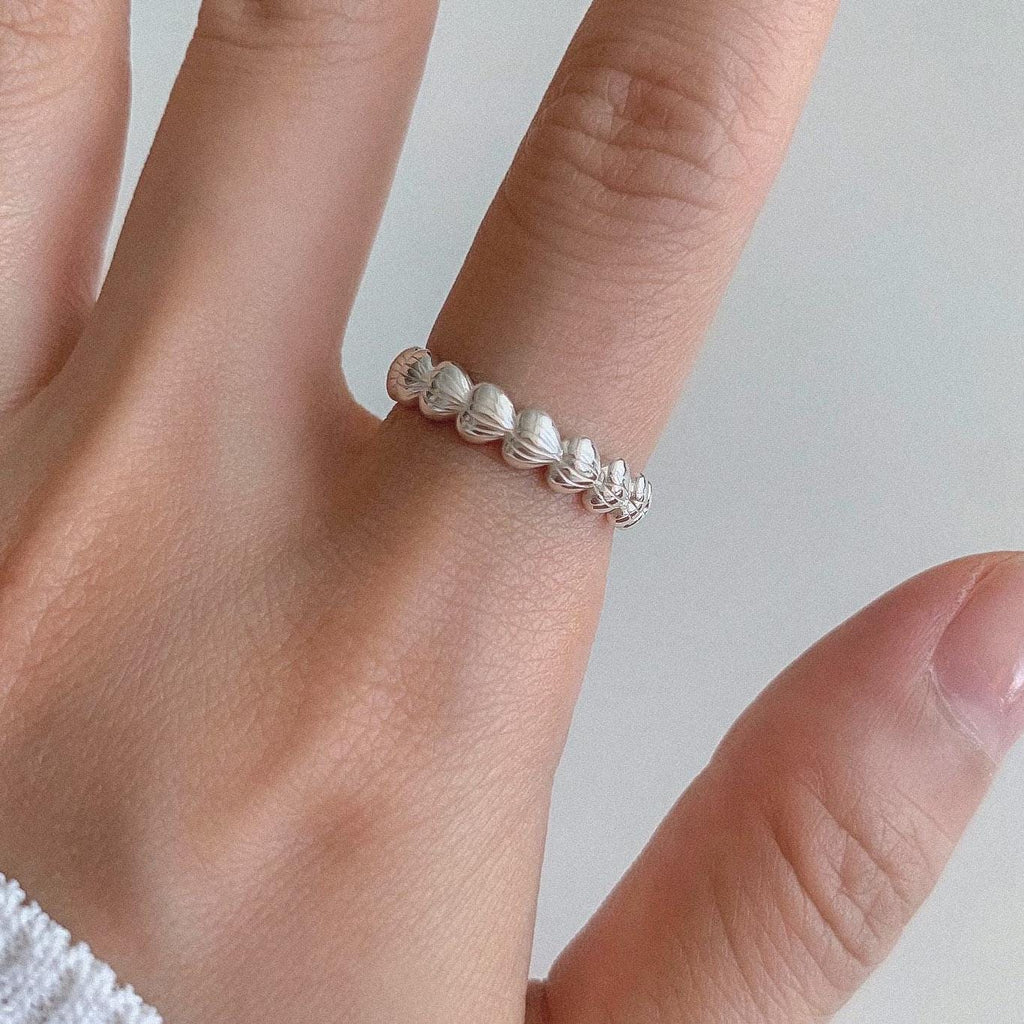 Textured Heart Band Ring