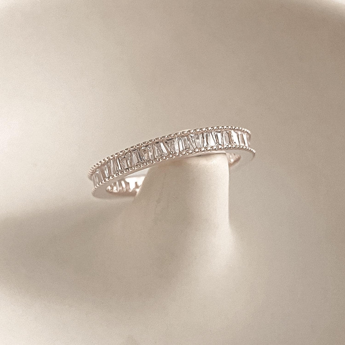 Baguette CZ Eternity Band Ring