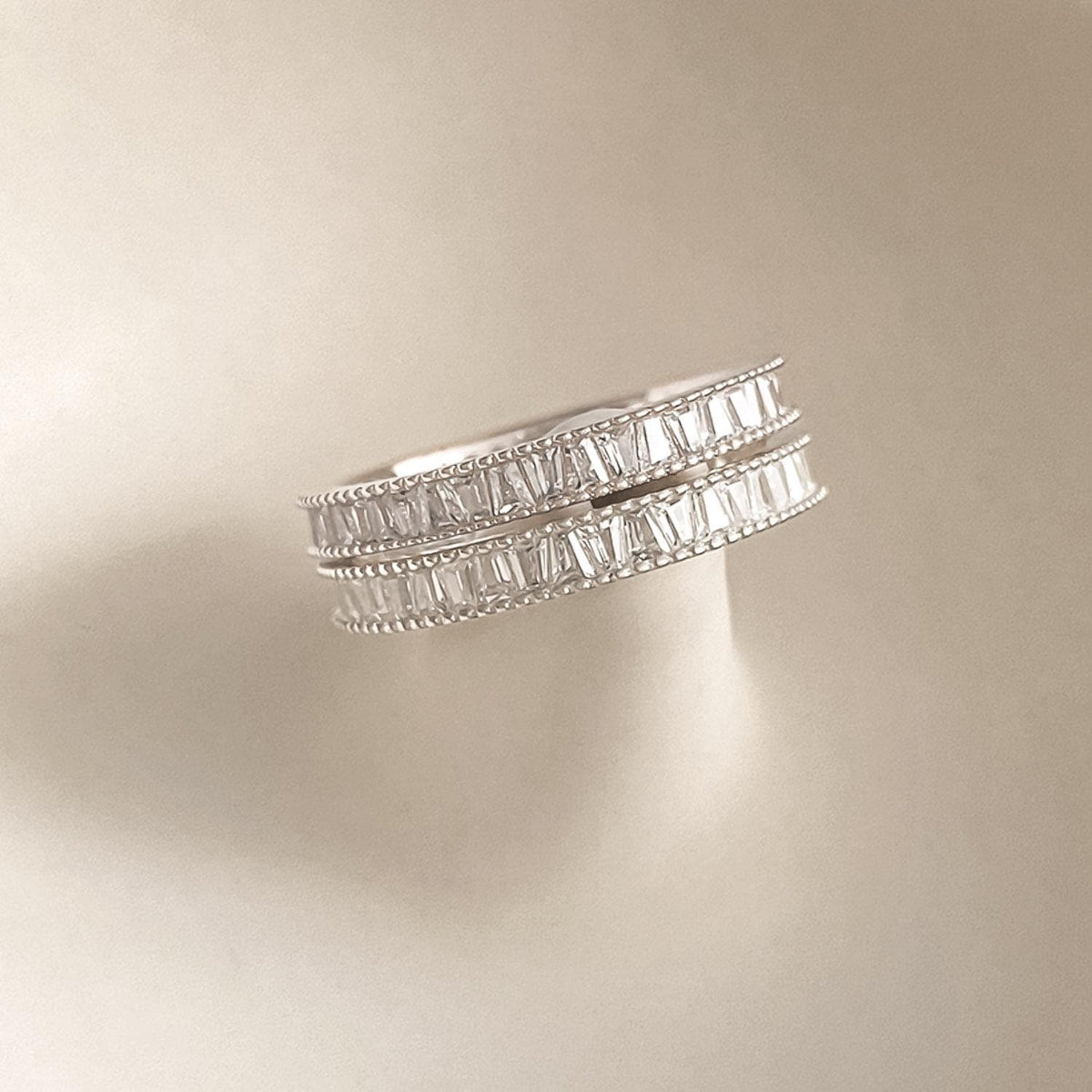Baguette CZ Eternity Band Ring
