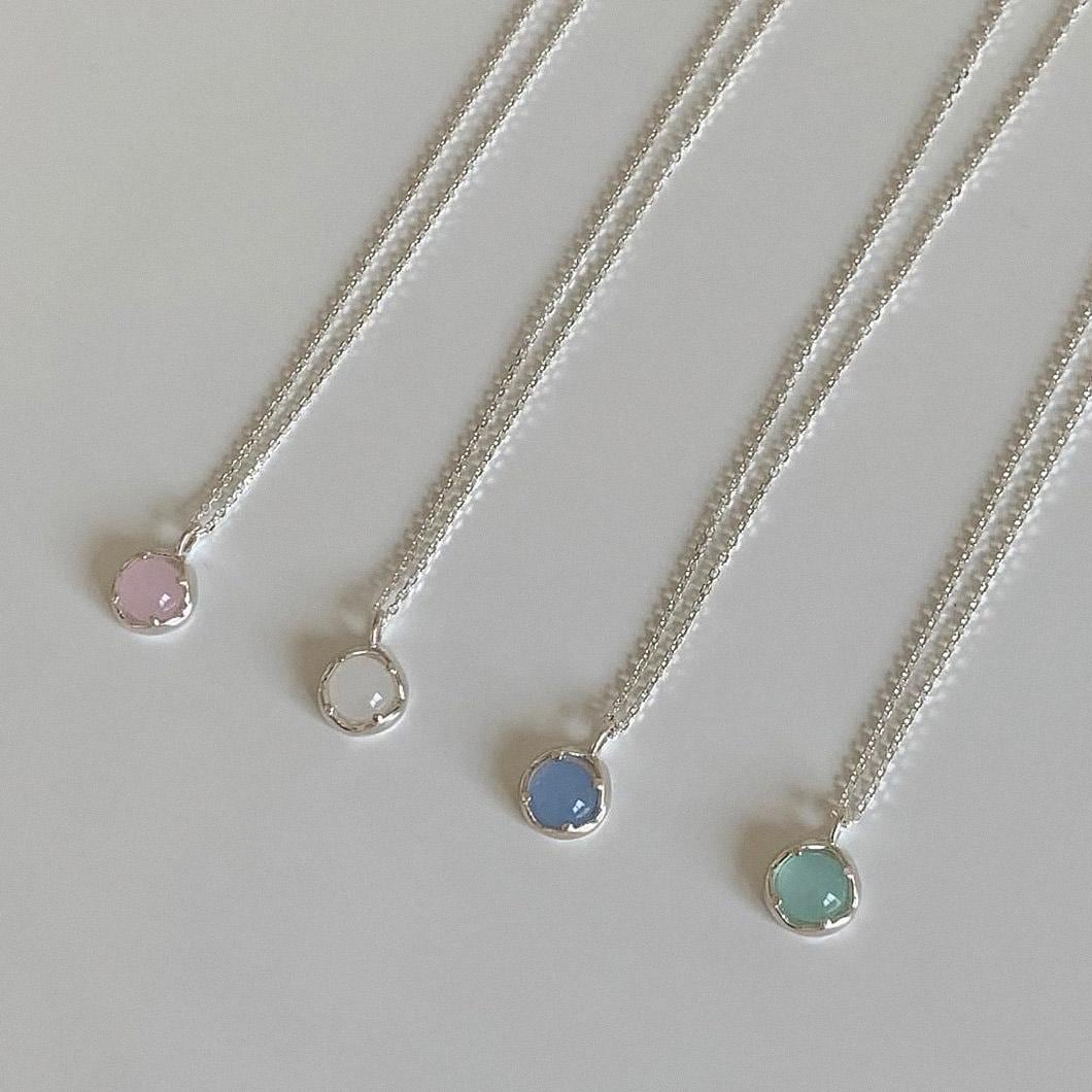 Pastel Gemstone Pendant Necklace