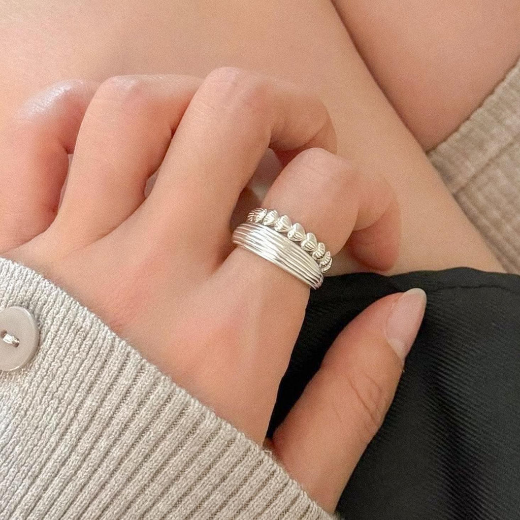Ribbed Dome Band Ring