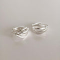 Curved Line Huggie Earrings