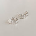 Matte Oval Dot Huggie Earrings