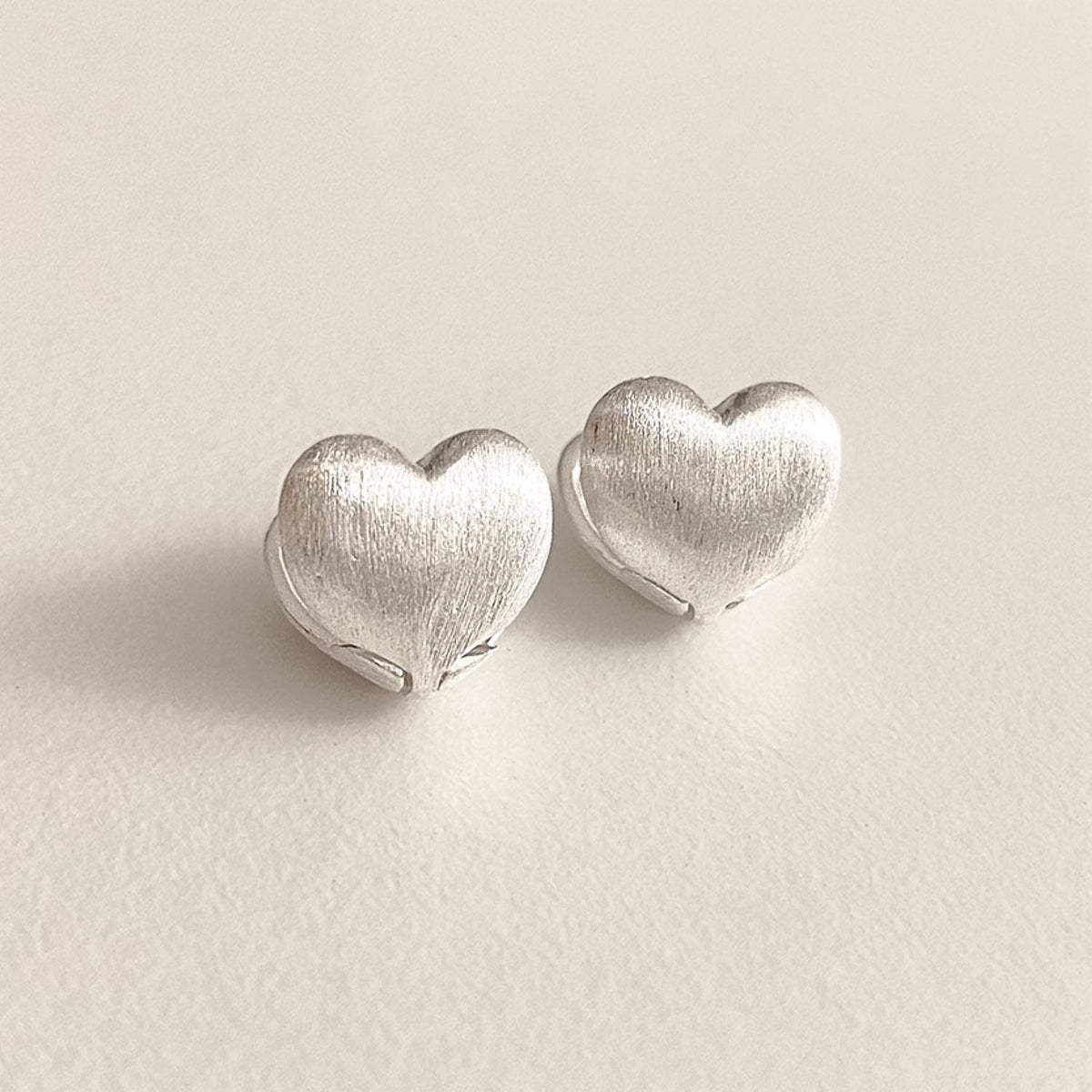 Matte Bold Heart Huggie Earrings