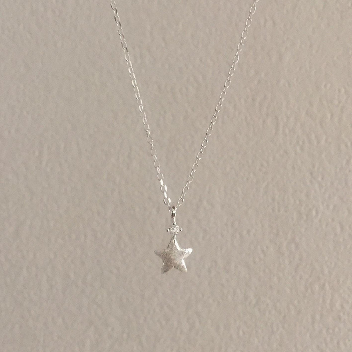 Matte Star Drop Necklace