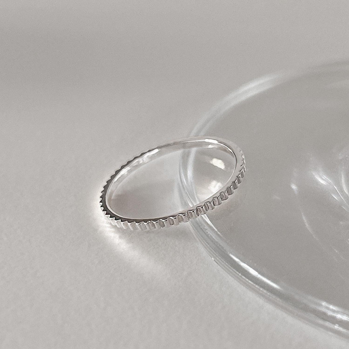 Linear Cut Band Ring