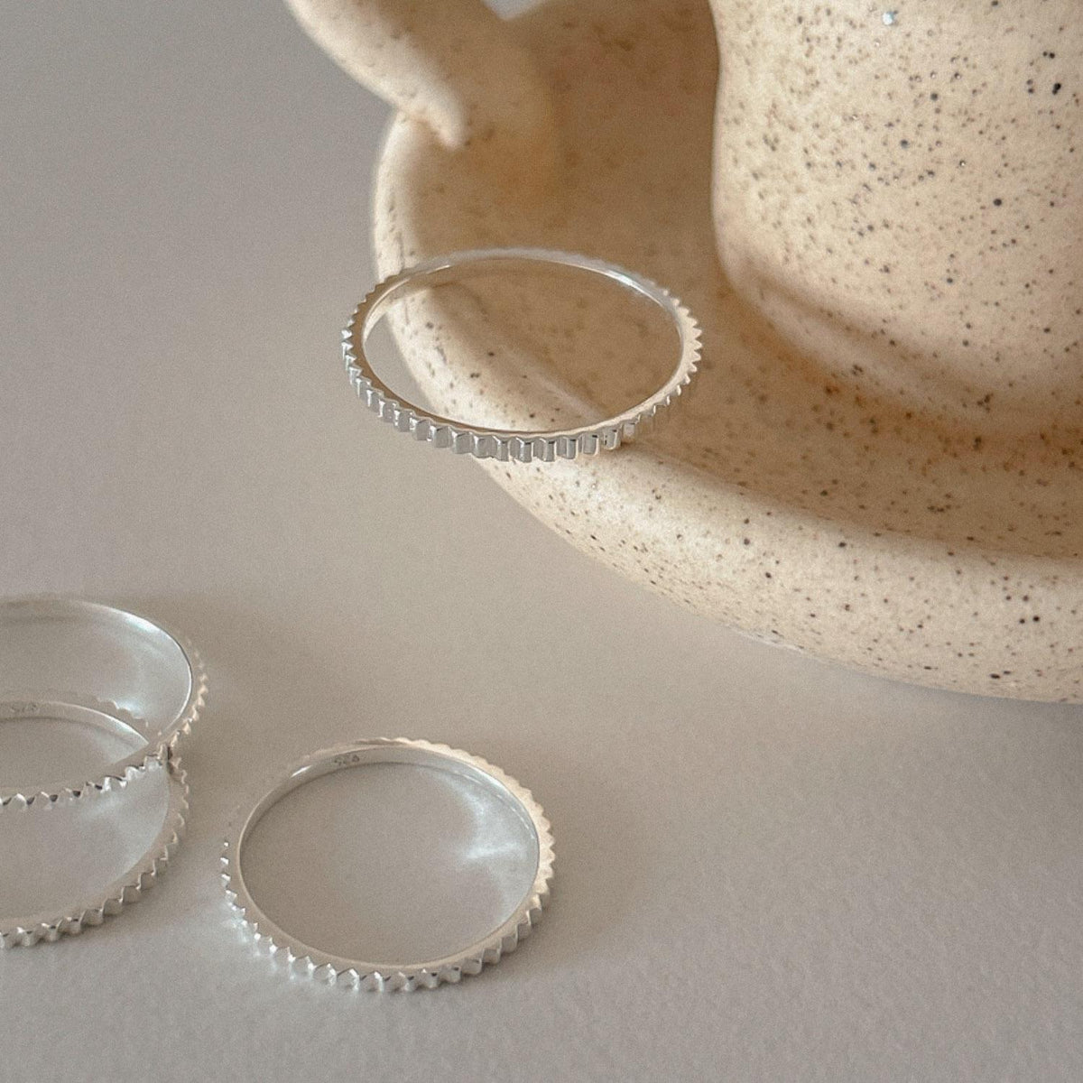 Linear Cut Band Ring