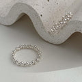 Zigzag Silver Ball Stacking Ring