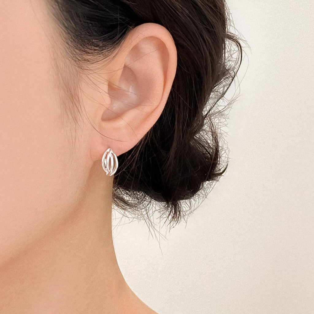 Curved Line Huggie Earrings