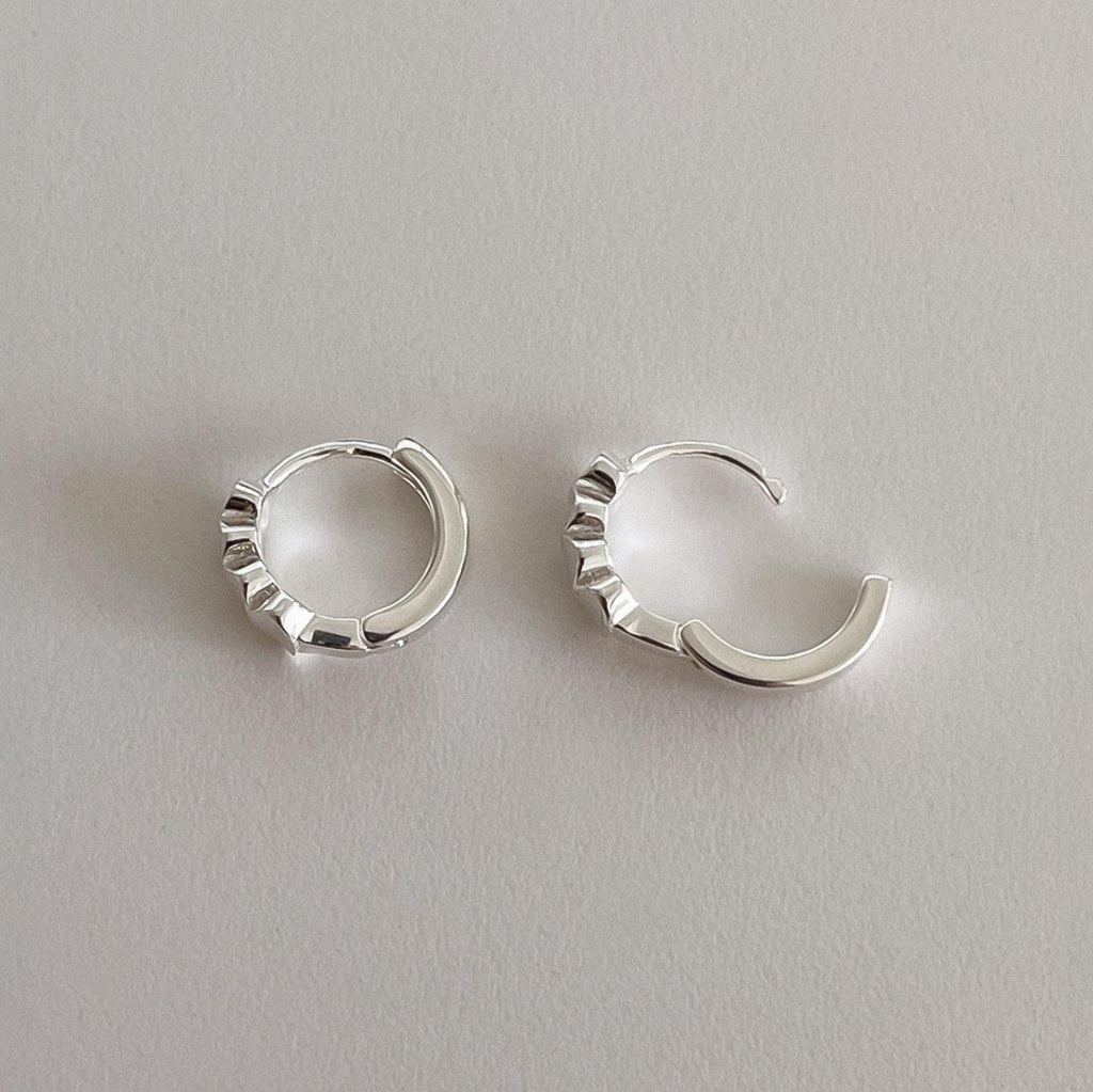 Matte Oval Dot Huggie Earrings