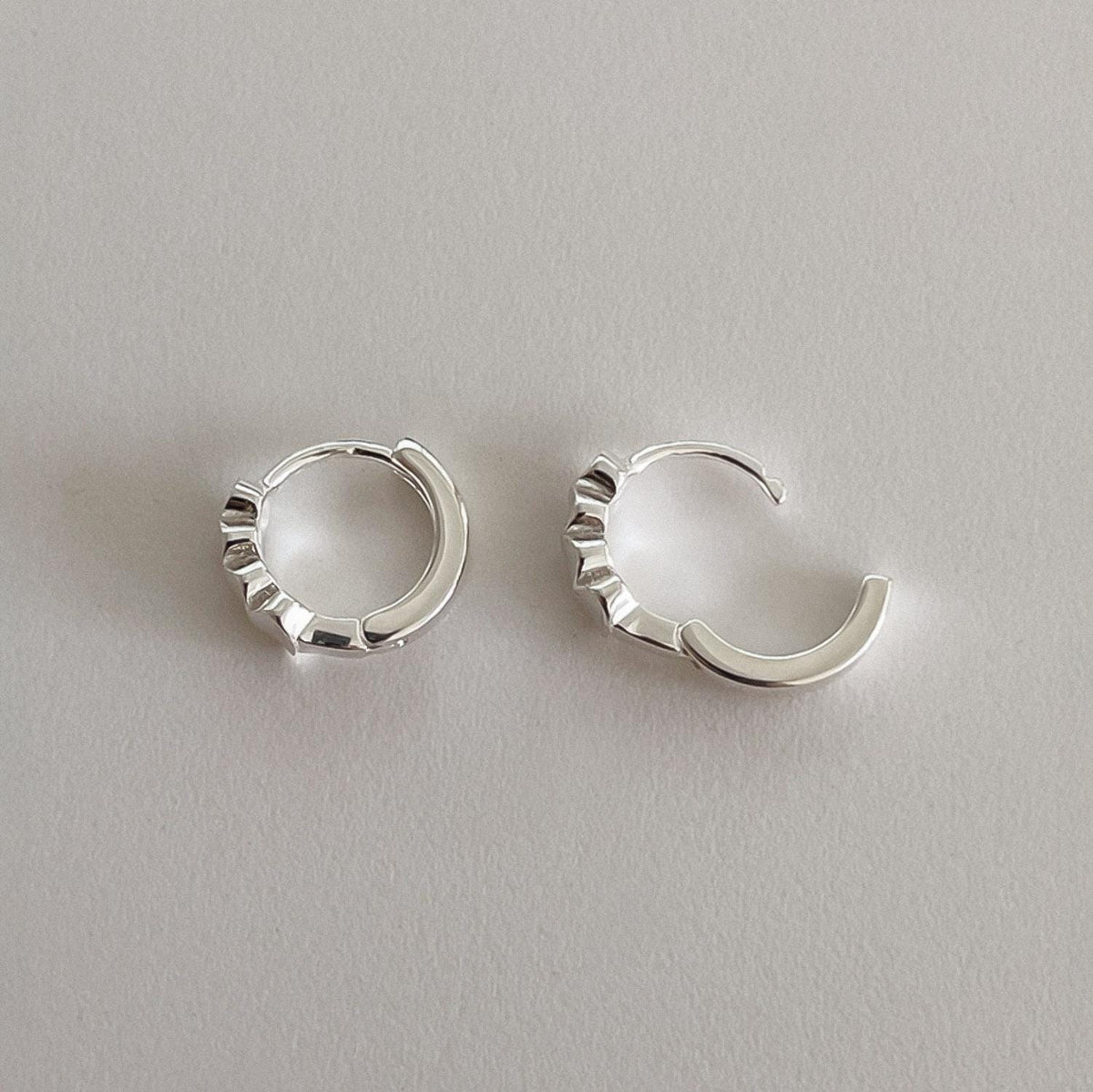 Matte Oval Dot Huggie Earrings