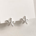Bold Flower Huggie Earrings