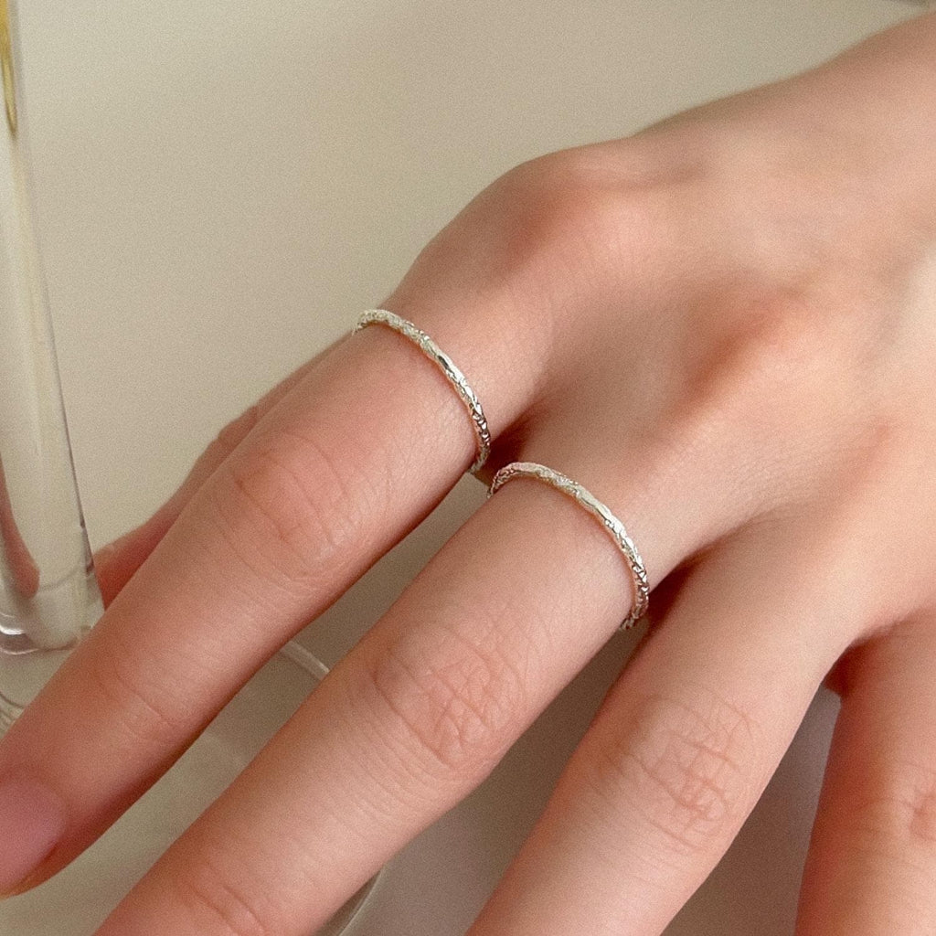 Rough Texture Band Ring