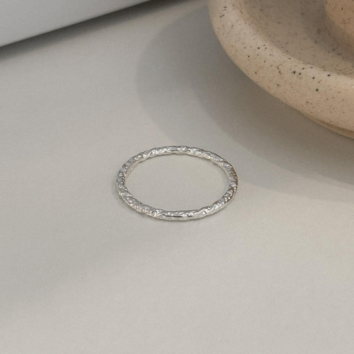 Rough Texture Band Ring