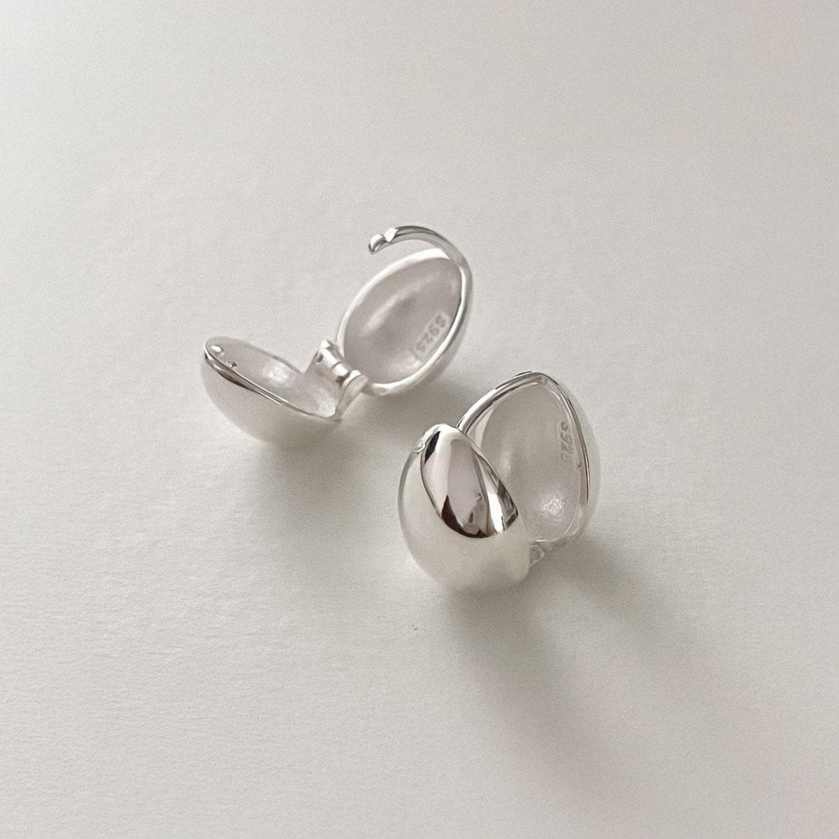 Teardrop Dome Huggie Earrings