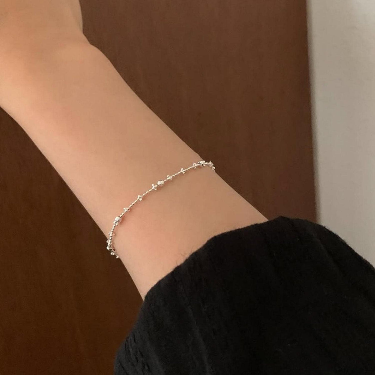 Dainty Cut Bead Bracelet