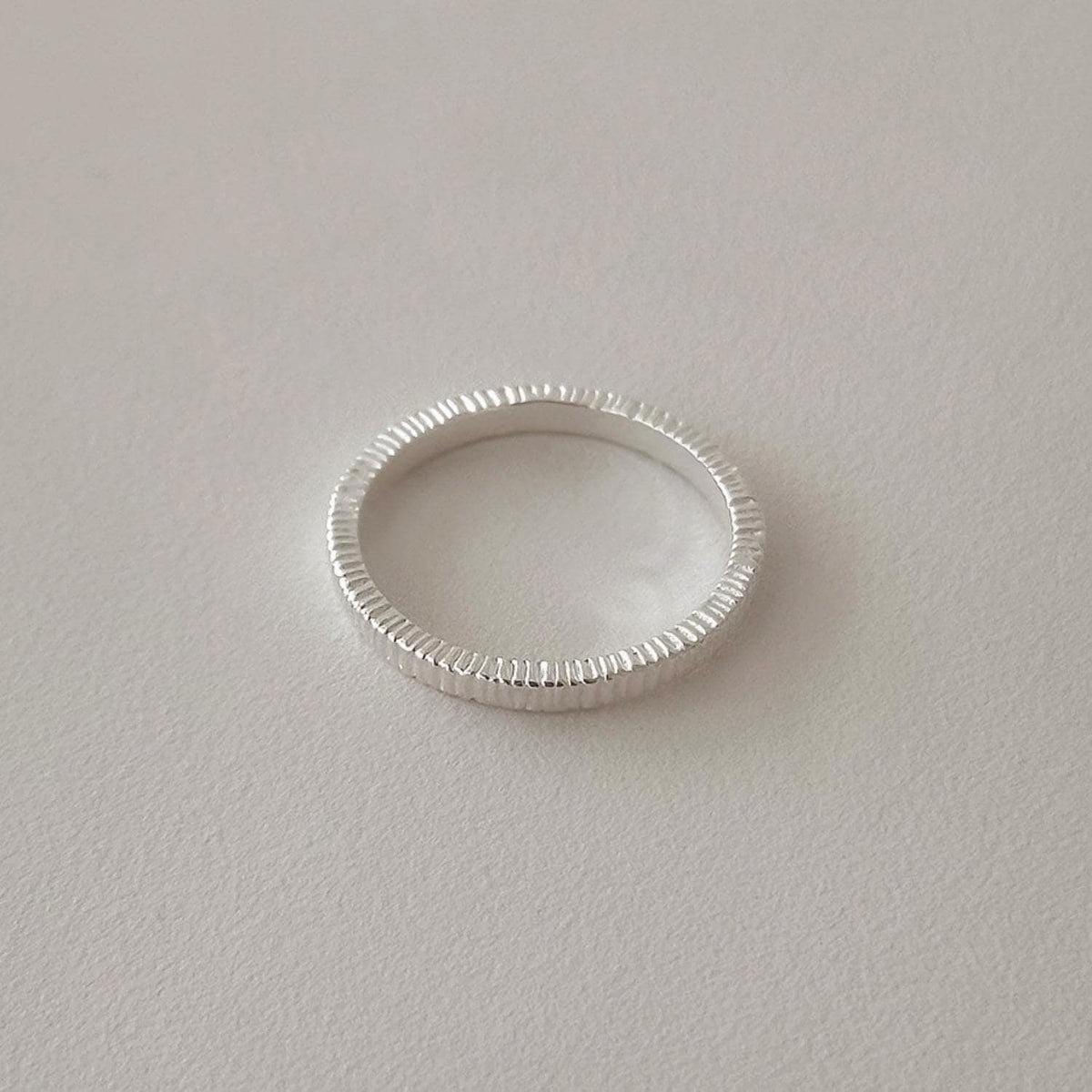 Textured Stripe Band Ring