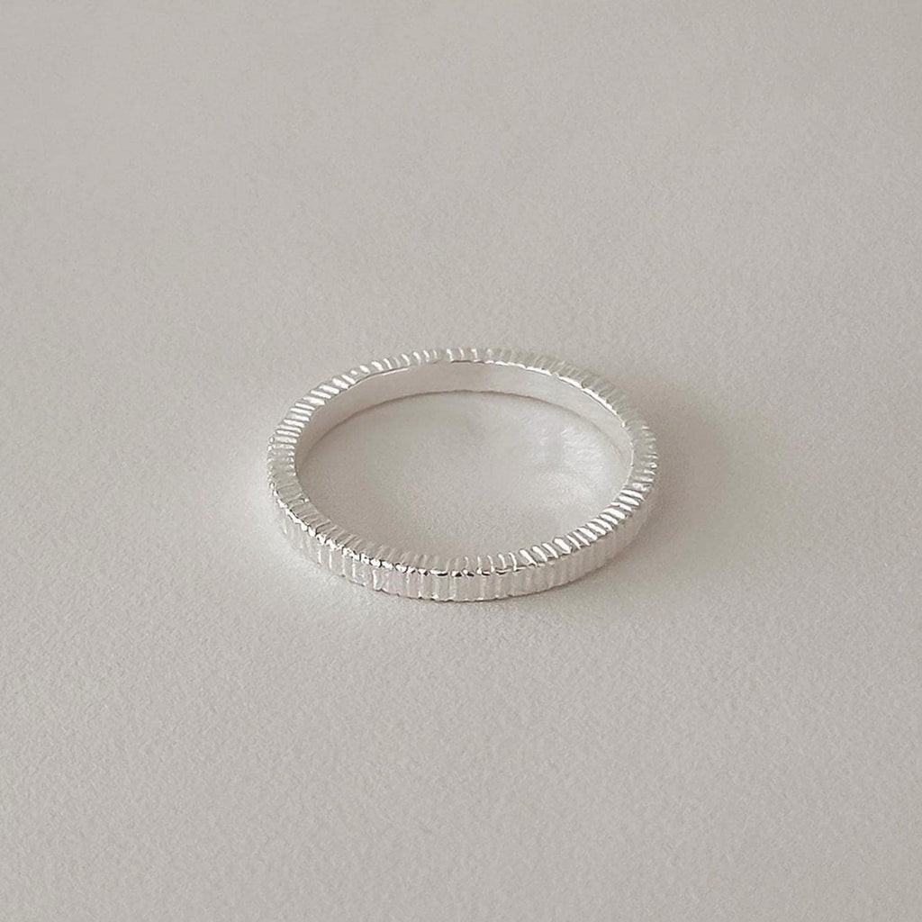 Textured Stripe Band Ring