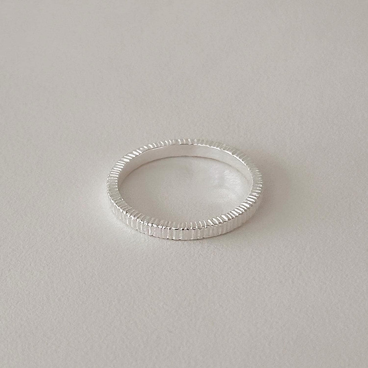 Textured Stripe Band Ring