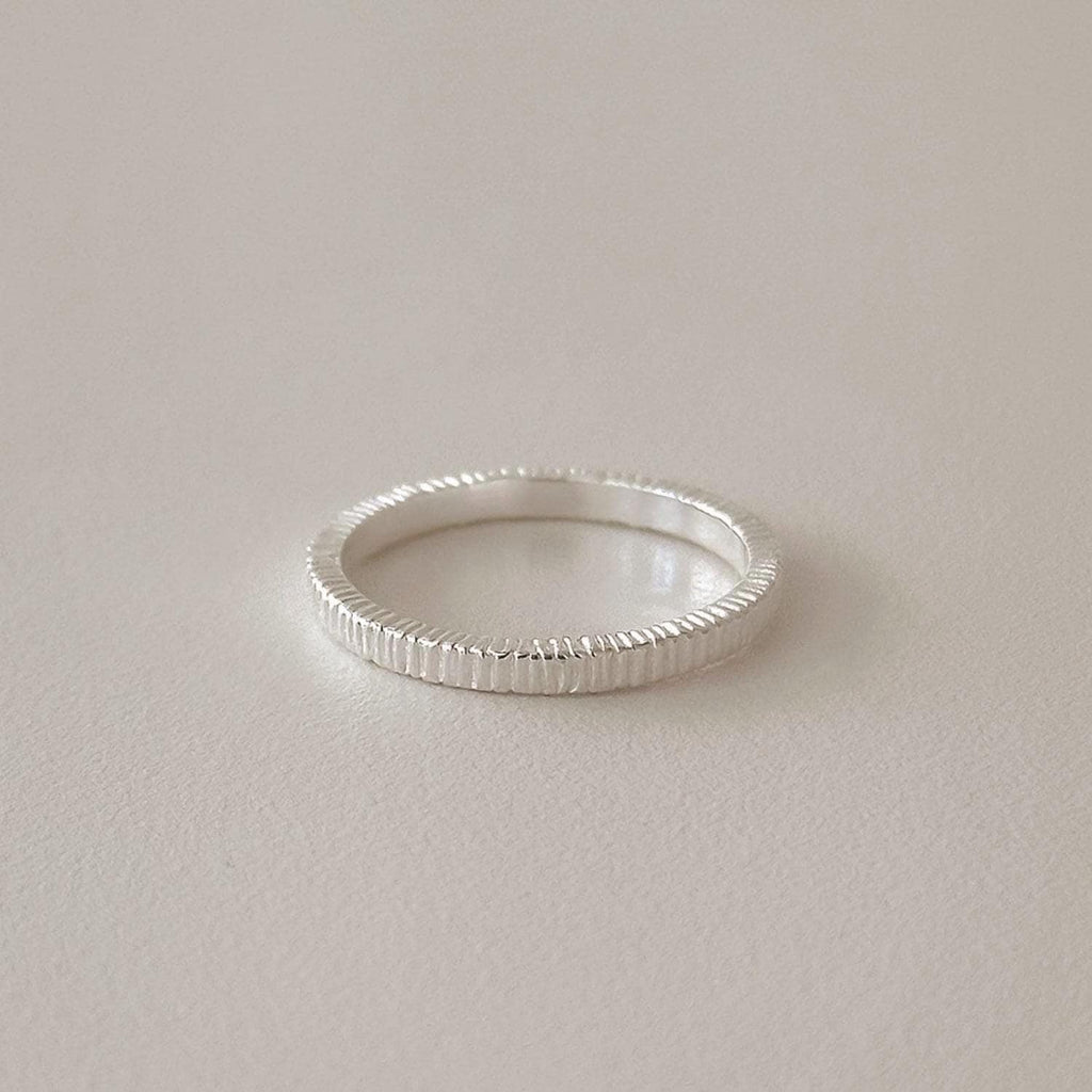 Textured Stripe Band Ring