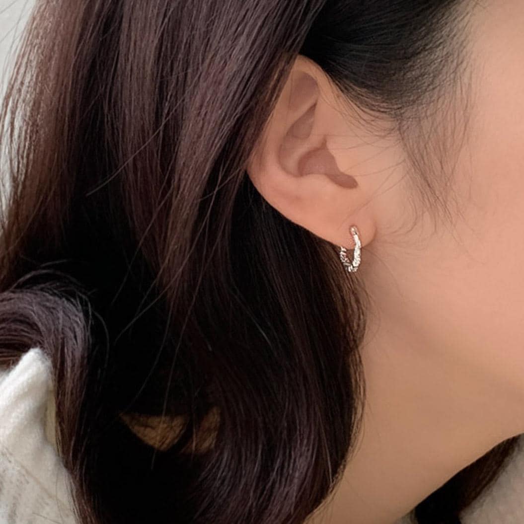 Wrinkled Texture Hoop Earrings