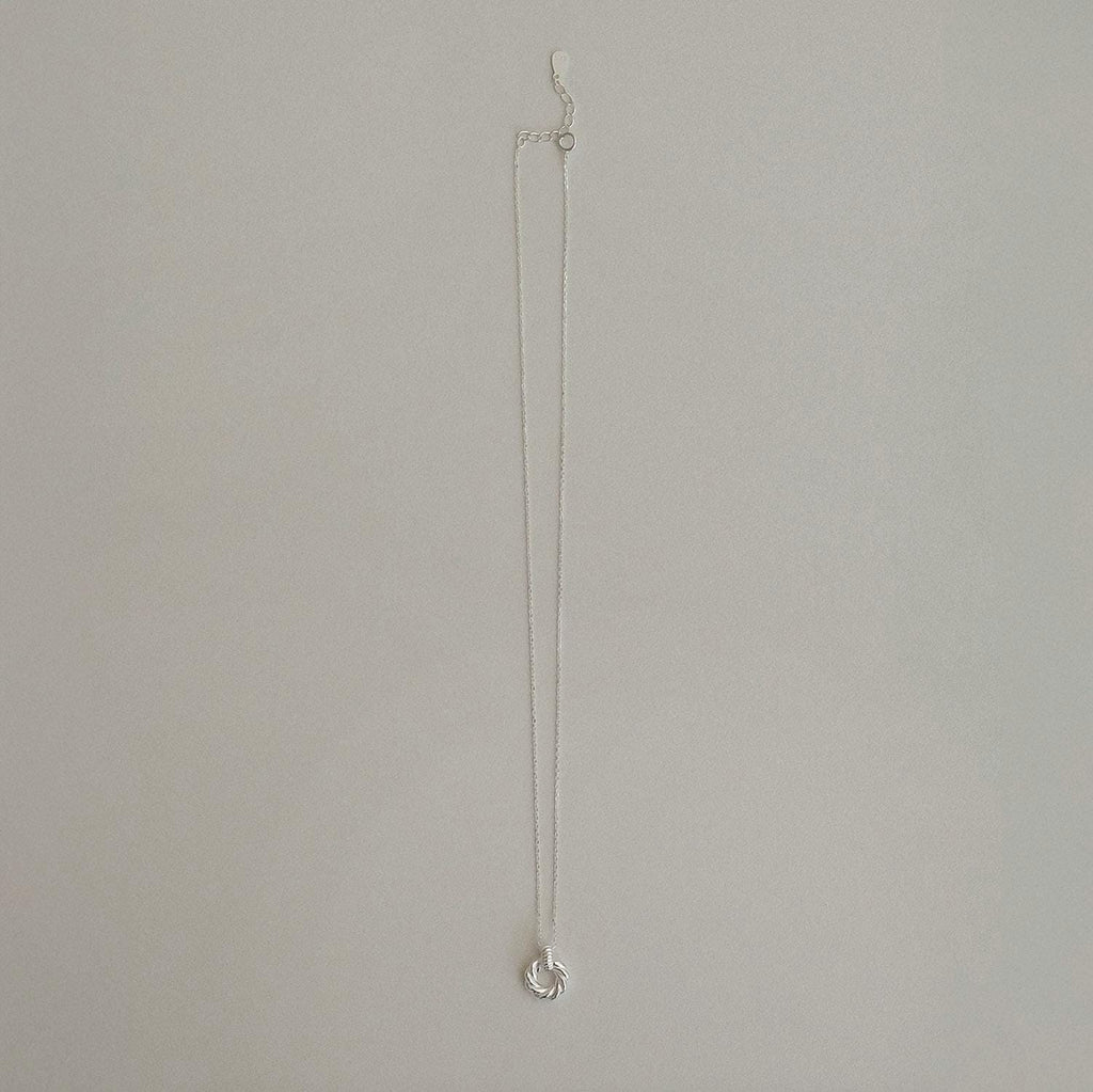 Twist Circle Pendant Necklace