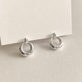 Dangling Circle Stud Earrings