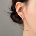CZ Double Line Huggie Earrings