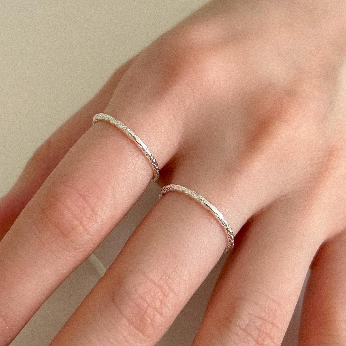 Rough Texture Band Ring