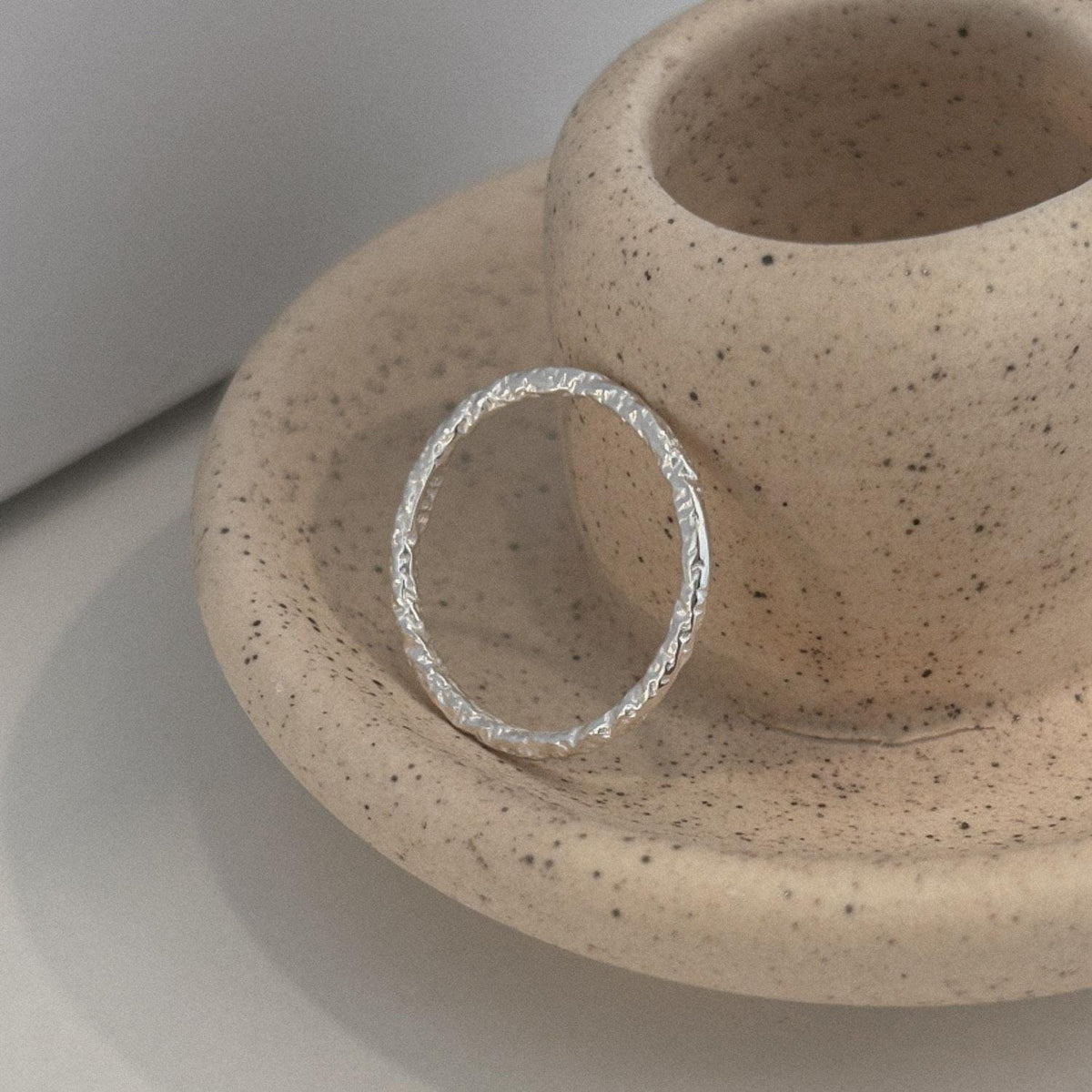 Rough Texture Band Ring