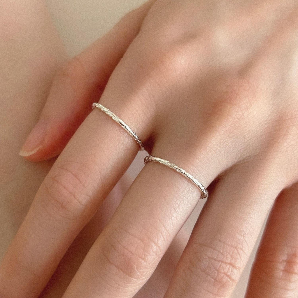 Rough Texture Band Ring