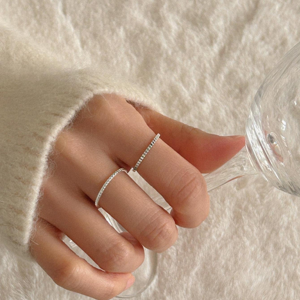 Linear Cut Band Ring