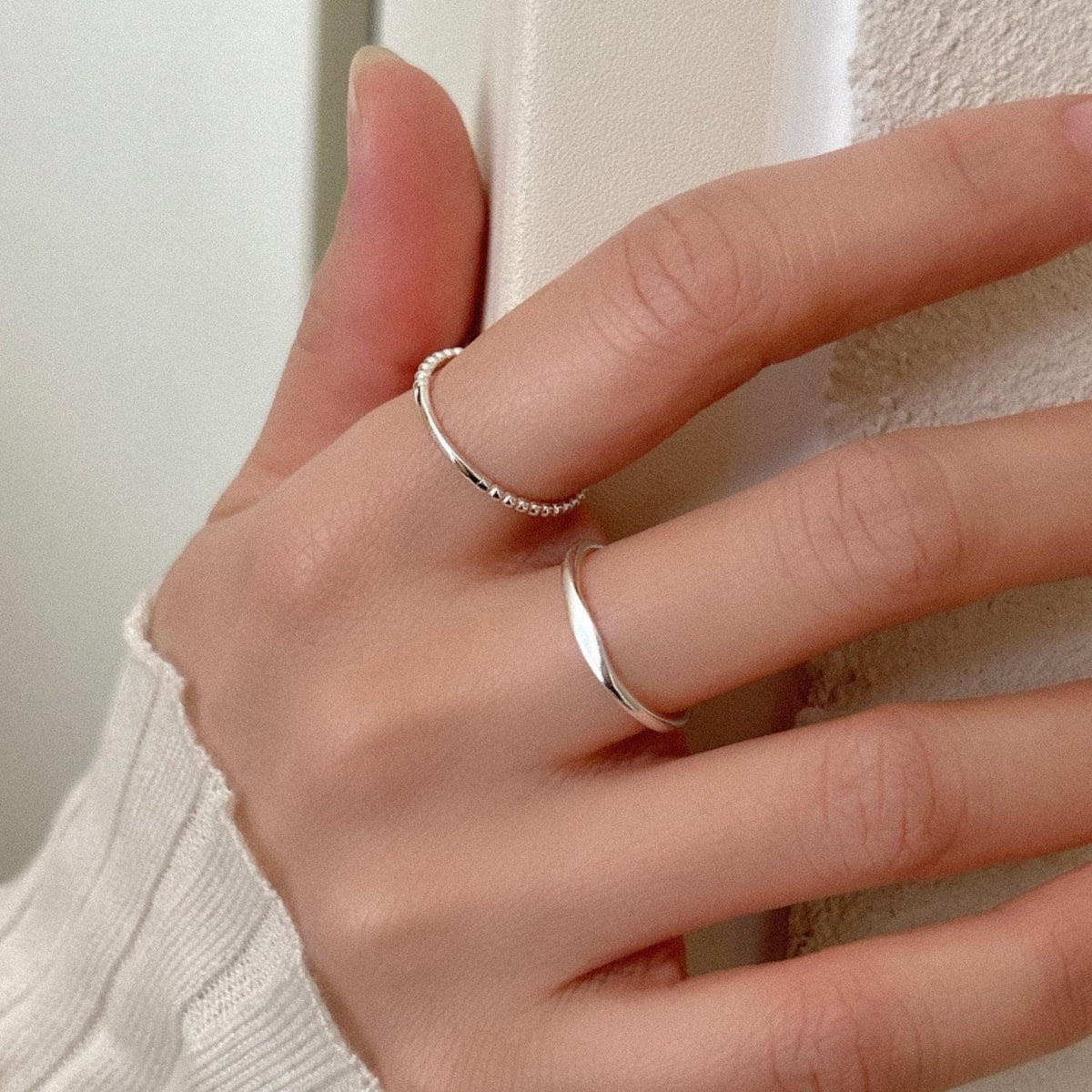Minimal Flat Edge Band Ring