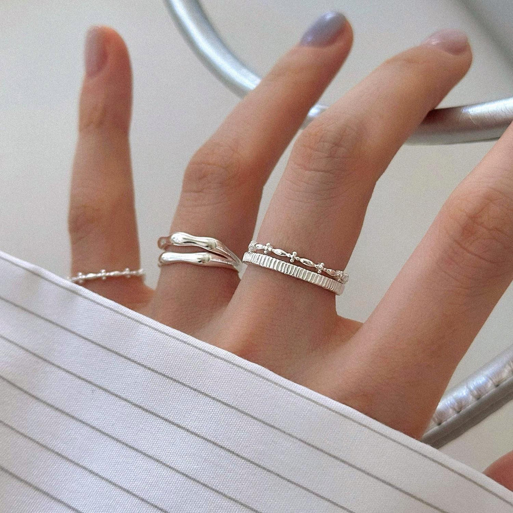 Textured Stripe Band Ring
