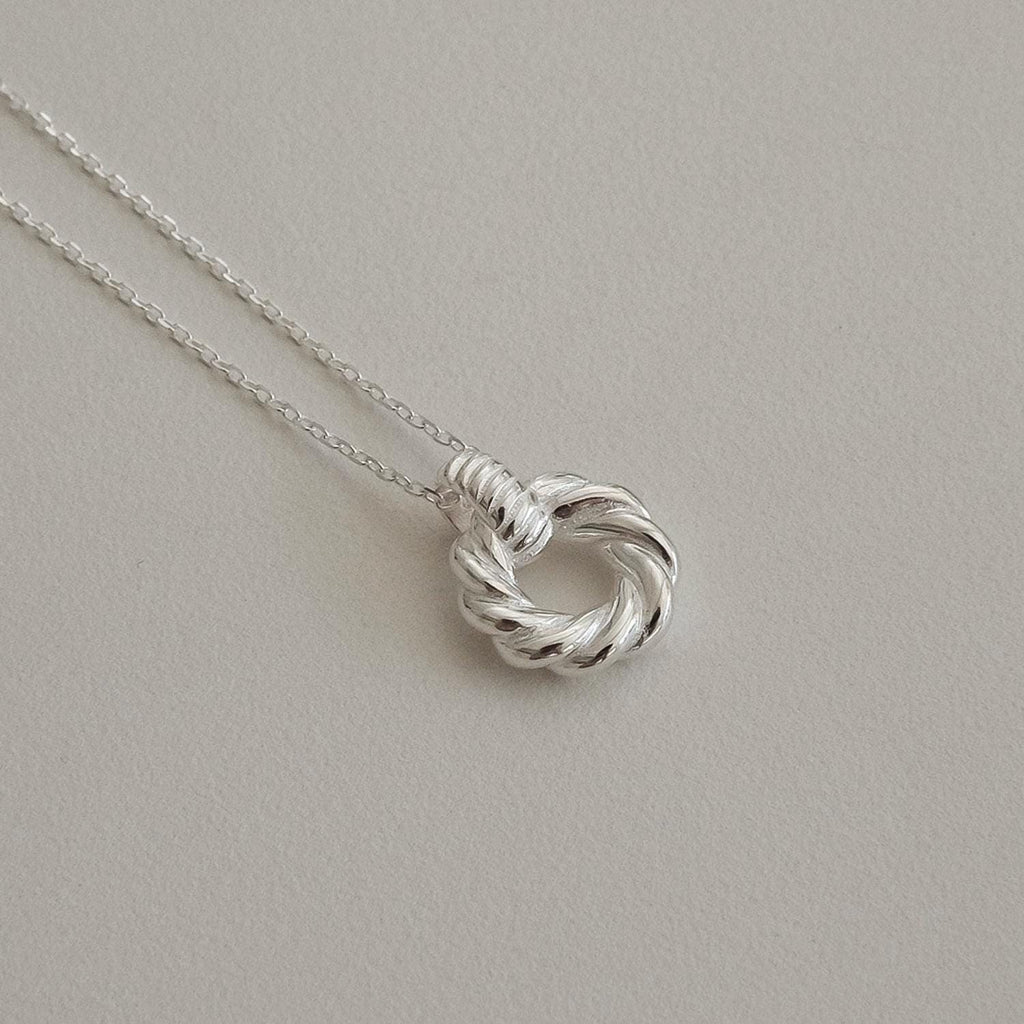 Twist Circle Pendant Necklace