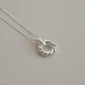 Twist Circle Pendant Necklace