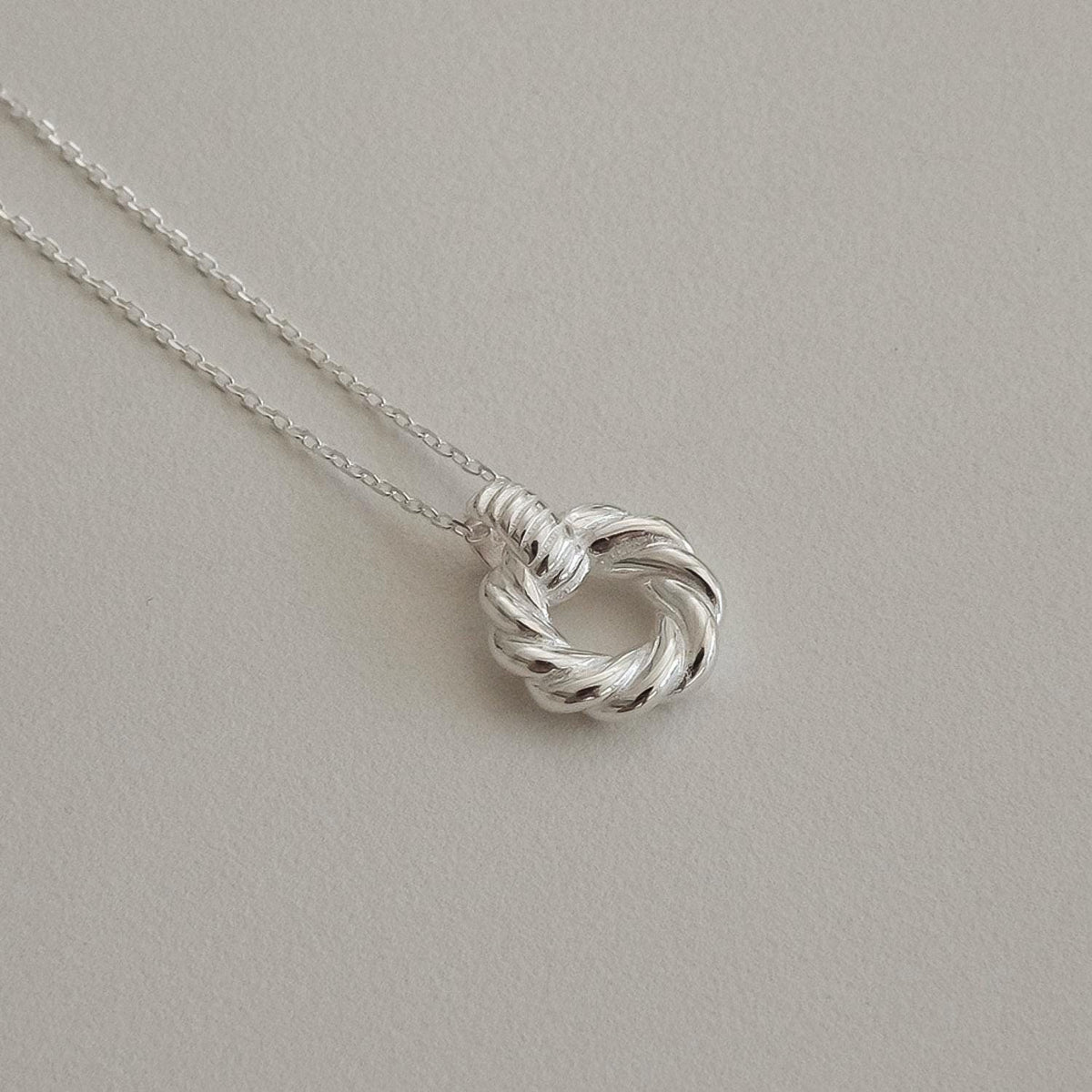 Twist Circle Pendant Necklace