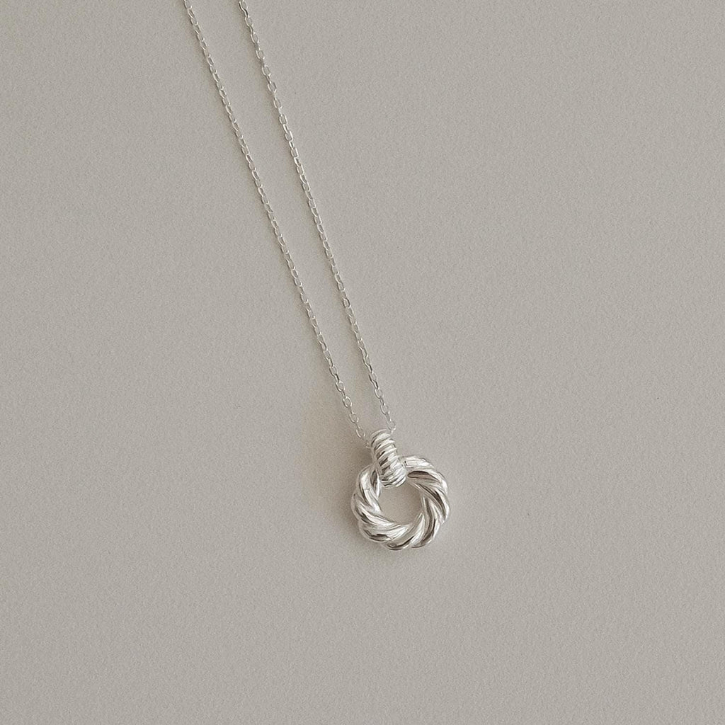 Twist Circle Pendant Necklace